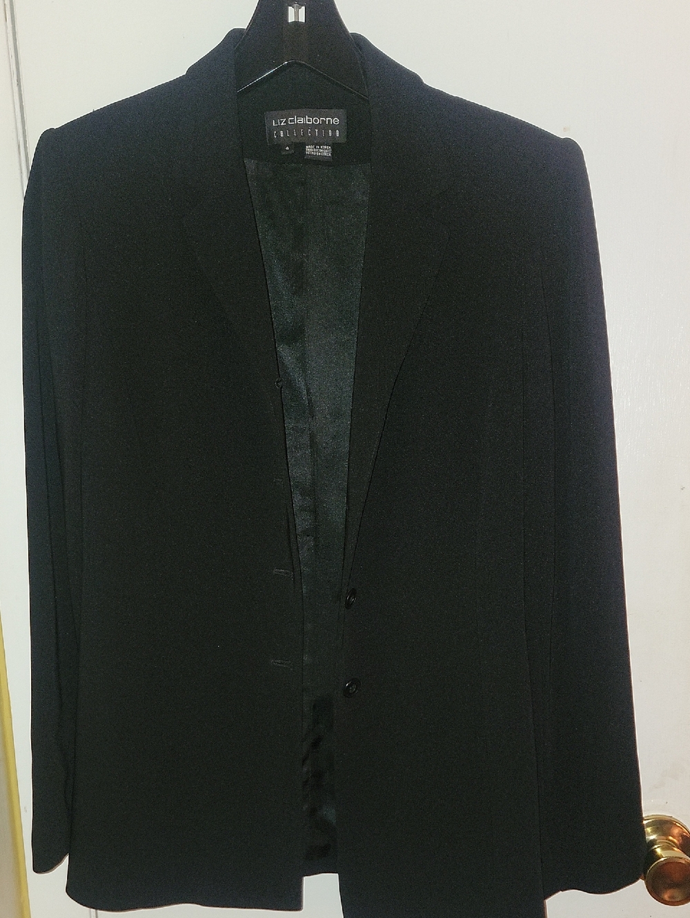 Liz Claiborne Black Women's Notch Lapel Blazer
